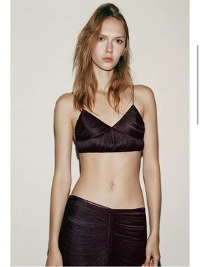 Zara fringe mini top. M